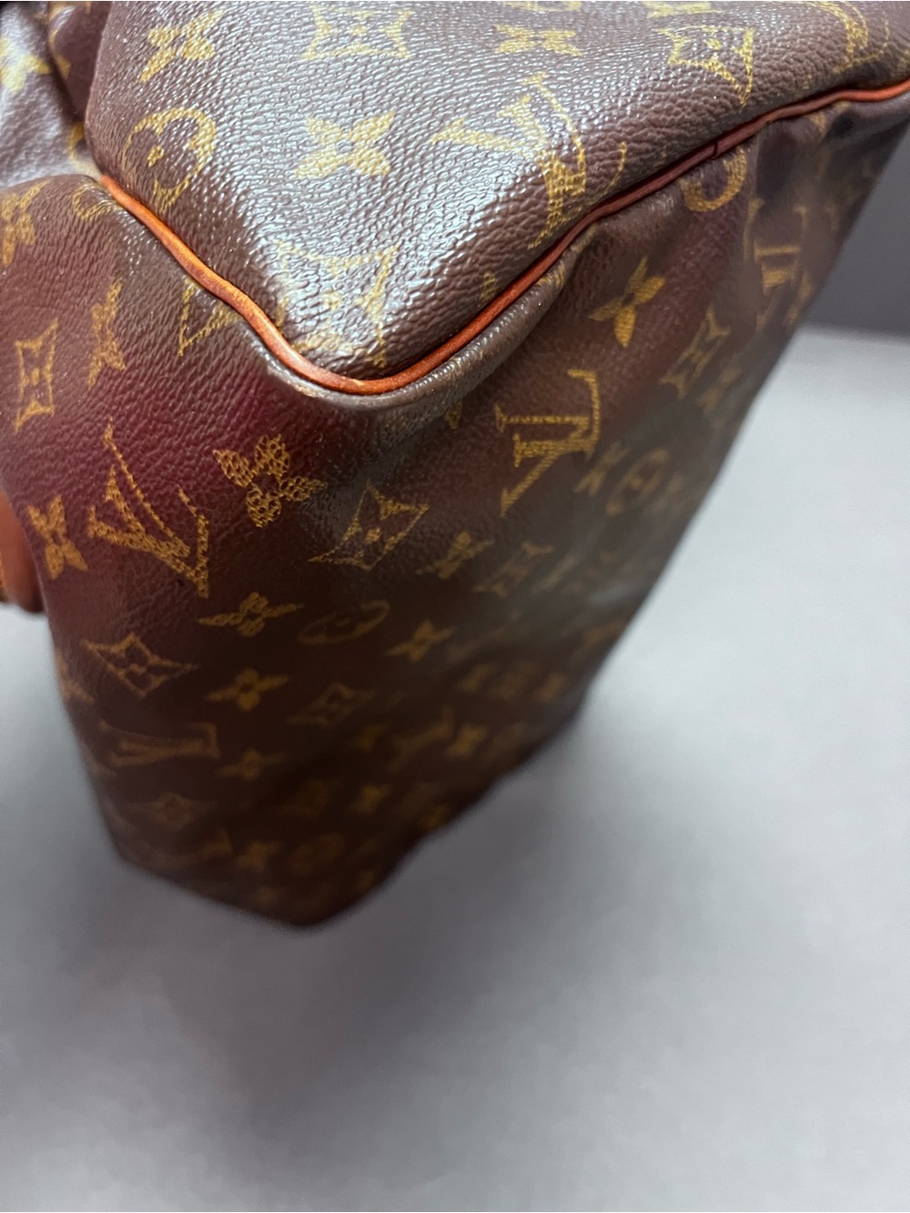 Louis Vuitton Brown Monogram Satchel with Tan Handles - Picture 8 of 16